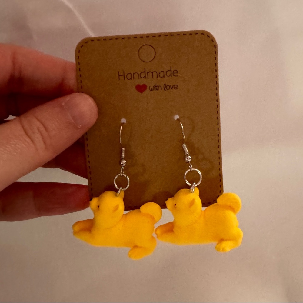 Handmade Pomeranian Dog Earrings